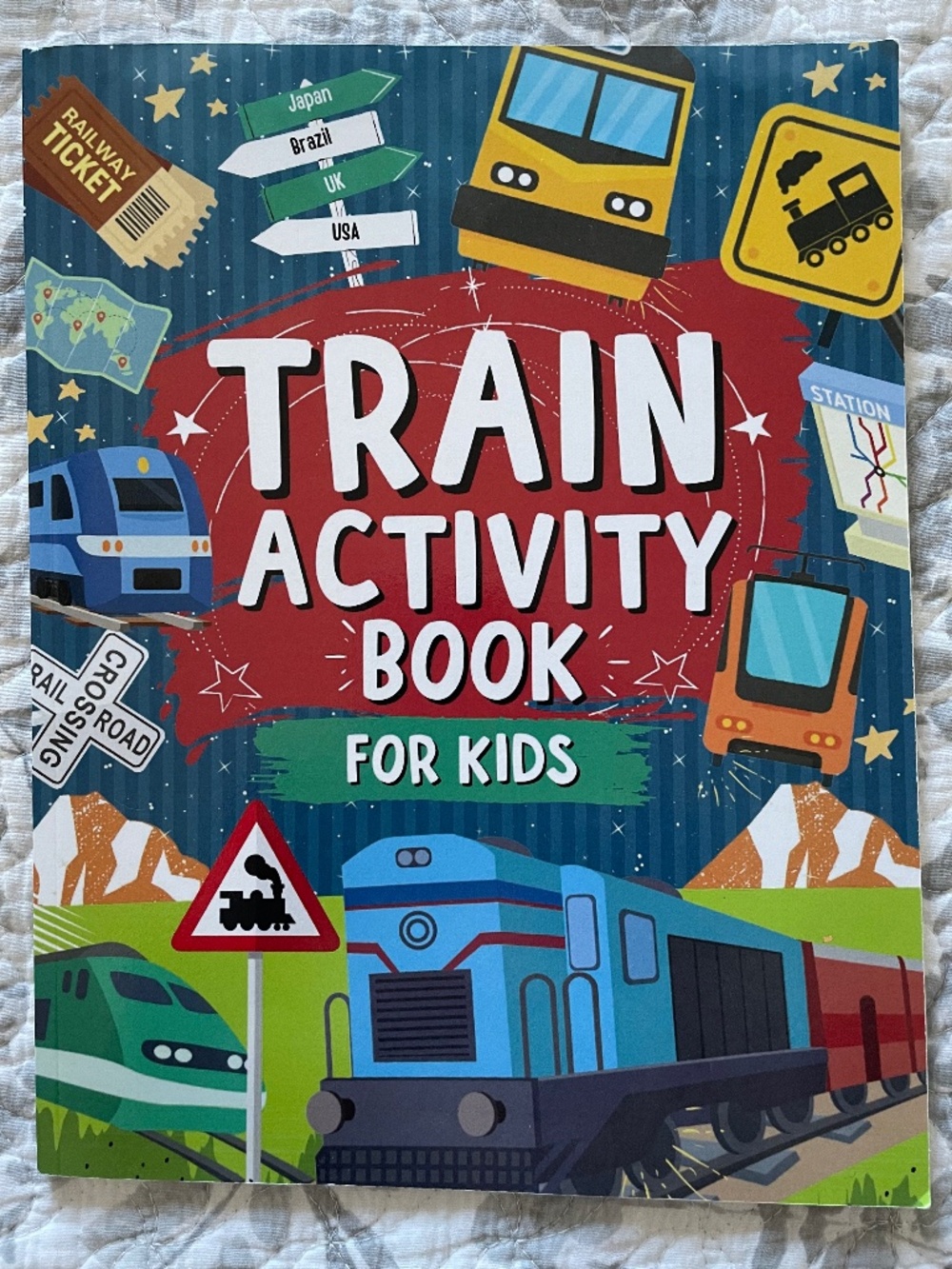 Brand New “Train Activity Book for Kids” by Activity Bandits - 65 pgs, English